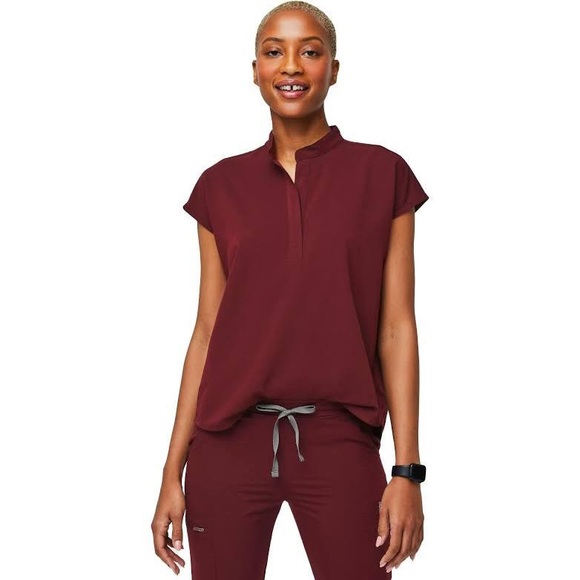 Figs Pants & Jumpsuits Figs Burgundy Scrub Set Poshmark